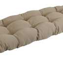 Blazing Needles Twill Tufted Bench Cushion, 55" x 19", Toffee