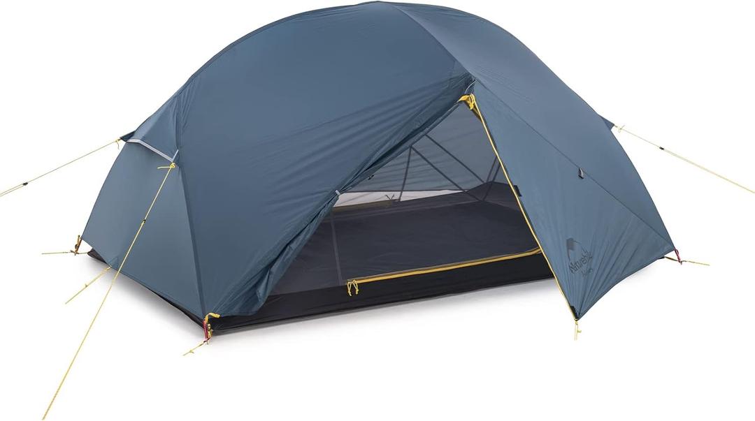 Naturehike Mongar 2 Person 3 Season Camping Tent Ultralight Backpacking Tent for Hiking Cycling (210T Polyester- Blue)