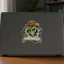 3 x Scary Peeking Alien Coming Out of Your Wherever Bumper Vinyl Decals 5 Inch, Alien Car Sticker for Car Laptop Wall Window.