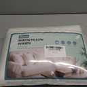 Oubonun 16x16 Feather Down Throw Pillow Inserts, 100% Cotton Cover, Medium Firm Decorative Pillow Inserts for Couch, Sofa, Bed, Chair (Set of 2)