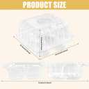 20 Pack Plastic Cupcake Containers, 4 Compartment Cupcake Carrier, Clear Cupcakes Boxes Holders with Lids, 4 Cavity Stackable Disposable Cupcakes Carriers for Muffins Storage
