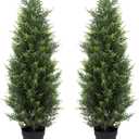 Artificial Topiary Tree 3ft Faux Topiary Plants for Front Porch Patio Indoor Outdoor Home Office Decor