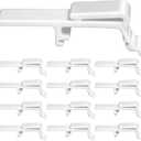 14 Pieces Vertical Blinds Valance Clip White Plastic Dust Cover Bracket Fits 1 1/2 Inch and 1 9/16 Inch Rail Across the Top