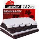 Felt Furniture Pads - 182 Pcs Furniture Pads Hardwoods Floors Self Adhesive, Anti Scratch Floor Protectors for Furniture Feet Chair Legs, Furniture Felt Pads, Brown & Beige