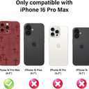 KANGHAR for iPhone 16 Pro Max Case Aesthetic Blessed Cross Jesus Christian Goth Designed for Women Girls Men, Full Camera Protection Slim Fit Soft TPU Shockproof Protective Cover - Wine Red