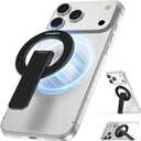 Magtame for MagSafe Phone Stand Grip, Magnetic Slim Removable Cell Phone Kickstand Holder, 360 Rotate & Adjustable for Hands-Free Viewing, Video Calls for iPhone 17/16/15/14/13 Galaxy Tablet, Black