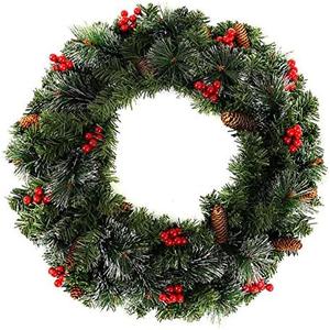 iumLeap Fall Wreath Christmas Garland Wreath Artificial Rattan Garland Christmas Home Decor DIY Hanging Weaved Garlands Decoracion Christmas Wreath