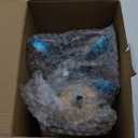 Alpine Corporation RGG1002SLR Solar Hot Air Balloon Spinning Garden Stake with LED Lights, 45 Inch Tall, Blue and Purple