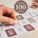 Baby's First Year Calendar with 100 Stickers - Unisex Baby Design 1st Years Wall Calendar With Stickers, Baby Tracker, Baby Scrapbook for New Mom and Newborn Boys & Girls