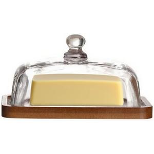 Glass Butter Dish with Lid,Airtight Cover for Fresh Butter,Clear Butter Keeper,Butter Tray,Large Butter Dish for Refrigerator & Countertop