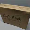 SNTD Dish Drying Rack - Small Dish Rack for Kitchen Counter, Stainless Steel Dish Drainer with Utensil Holder and Drainboard, 11" W x 15" L (Grey)