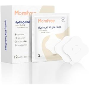 Hydrogel Soothing Gel Pads for Breastfeeding: Breast Pads Reusable for Instant Pain Relief | Provides Cooling Effect | Healing Nipples - 12 Packs(24 Count)