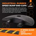 Xpose Safety Rubber End Caps for 6 Ft Speed Bumps (Set of 2) Modular Interlocking Accessories for Driveways, Roads, and Parking Lots