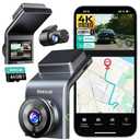 BOTSLAB 4K Dash Cam Front and Rear, STARVIS 2 Sensor, Voice Control, 64GB Card Included, 5GHz WiFi Dashcam Front and Rear Camera, Built in GPS, WDR Night Vision, 170°Wide Angle, 24H Parking Mode