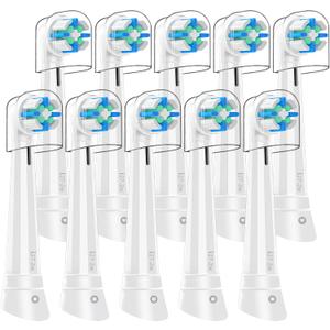 10 Pcs IO Replacement Heads Compatible with Oral b iO 2/3/4/5/6/7/8/9/10/Deep Clean Electric Toothbrush, Brush Heads Compatible with Oral b iO for Teeth Clean (White)