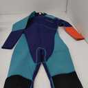 OMGear Wetsuit Men Women 3mm Neoprene Full Body UV Protection One Piece Long Sleeves Scuba Diving Suits Back Zipper Swimsuit for Scuba Diving Surf Snorkeling Swimming (X-Small, Green & Orange)