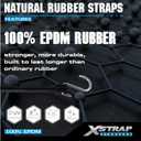 XSTRAP STANDARD 20 Pack Multiple Size Natural Rubber Tarp Bungee Straps 100% EPDM Tie Down Cords with S Hooks Heavy Duty Ideal for Securing Tarps
