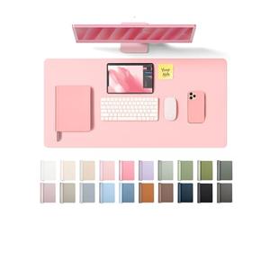 YSAGi Leather Desk Protector, Office Mat, Large Mouse Mat, Non-Slip PU Leather Blotter, Laptop Pad, Waterproof Writing Pad for Office and Home (Light Pink, 23.6" x 13.8")
