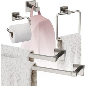 Amerock | Brushed Nickel | Appoint | 5 Piece | Bathroom Accessories Set