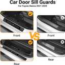 Door Sill Guards Compatible with Toyota Sienna 2021-2025 2026 Accessories ABS Material Door Entry Guard Plate Decoration Front and Rear Door Pedal Kick Protection 8PCS