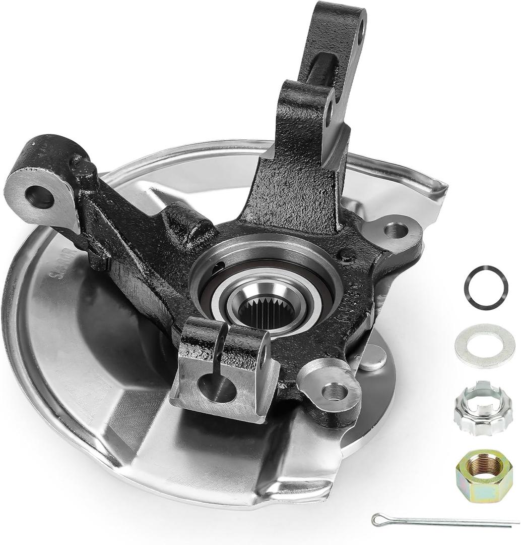 Front Steering Knuckle & Wheel Bearing Hub Assembly for Jeep Compass 2007-2017, Patriot 2007-2017, Dodge Caliber 2007-2012, 4WD AWD FWD, 698-411 698411 510090 FW93, Left Driver Side