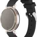 4 x Compatible for Garmin Lily 2 Watch Band, 14mm Silicone Sport Women Replacement Strap Compatible for Garmin Lily2 Bands (Black)