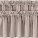 H.VERSAILTEX 100% Blackout Valances for Windows,Living Room Bedroom Bathroom Farmhouse Style Rustic Dinning Room Blackout Thermal Insulated Rod Pocket, W52 x L18 Inch Length, Natural Sand, 2 Panel