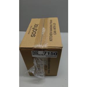 Compost Bin Kitchen for Countertop or Under Sink, 2.6 Gallon Hanging Small Trash Can with Lid, Garbage Can for Cabinet Door, Indoor/outdoor Food Waste Bin for Kitchen, Bathroom, RV, Office, White