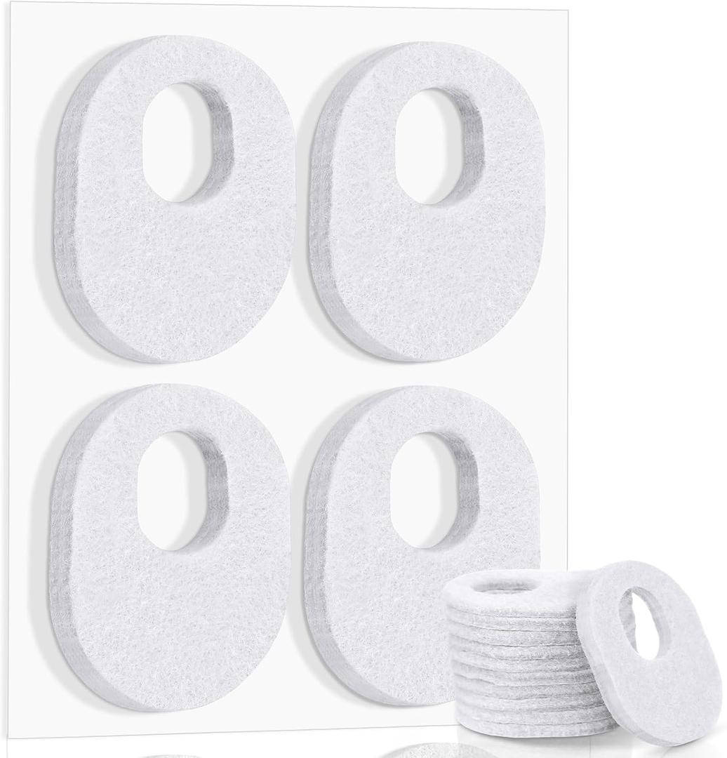 WILLBOND 48 Pack Callus Pads Soft 1/4" Thick Oval Shape Corn Pads 1/8" Felt Callus Cushions Adhesive Corn Protectors for Men Women Feet Toes Pain Relief(White, 1/4 Inch)