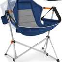 KingCamp Hammock Camping Chair, Swinging Portable Camp Chairs for Adults, 400lbs Heavy Duty Oversized Folding Rocking Chair with Adjustable Recline, Aluminum Alloy Frame for Outdoor Patio Beach Sport