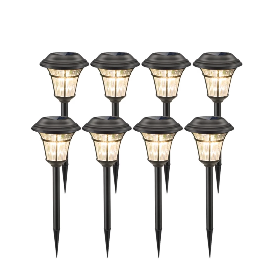 MAGGIFT 8 Pack Outdoor Solar Lights - Waterproof, Solar Pathway & Garden Lights for Yard & Patio, Solar Powered for Driveway