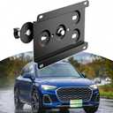 Front License Plate Bracket Compatible with Audi SQ5 2018-2024 (80A) No Drill Grille License Plate Holder, Car Tag Frame, Bumper Relocator Adapter Kit