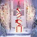 Set of 4 Christmas Lighted Gift Boxes Christmas Boxes… (White)