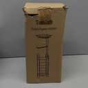 TomCare Toilet Paper Holder Stand with Storage Shelf Tissue Paper Roll Dispenser Free Standing 4 Raised Feet Toilet Paper Storage Metal Bathroom Organizers and Storage (Silver Grey)