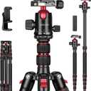 Victiv 80/85 inches Heavy Duty Tripod for Camera and Phone, 85" Camera Monopod Tripod, DSLR Binoculars Spotting Scope Camcorders Video Tripod Stand, 360 Degree Ball Head, 35 lbs Loads
