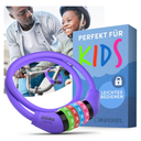 Bike Locks Cable for Kids - Colorful & Keyless - Secure Your Child's Bike - Easy-to-Use Bicycle Accessory, High Security 5 Digit Resettable Combination Coiling Bicycle Lock, Anti Theft