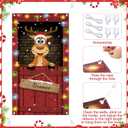 3 Pcs 10 x 3 ft Christmas Elk House Decoration Large Xmas Elk Door Covers Backdrop Christmas Garage Door Banner for Xmas Holiday Background