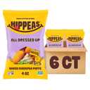 Hippeas Chickpea Puffs, All Dressed Up, 6pc x 4 oz Bags, Baked Crunchy Chickpea Snacks with 4g Plant Protein, 3g Fiber & 50% Less Fat, Dairy & Gluten Free, Non-GMO, Top 9 Allergen Free (EXP 08/09/26)