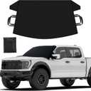 EcoNour Windshield Cover for Ice and Snow | Durable 600D Oxford Fabric | Waterproof Winter Car Cover for Pickup Truck, SUV & Mini Van | Essential Car Winter Accessories | X-Large (74"x43")