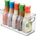 iDesign Stackable Pantry Bin with Handles for Kitchen, Fridge, or Freezer, Clear, Made in USA