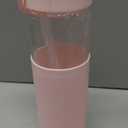 Glass Water Bottle with Silicone Sleeve and Straw Lid 20oz for Girls Women, Glass Drinking Bottles for Travel Home Gym Sports (Rose Cloud)