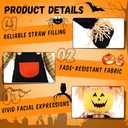 2 Pcs Halloween Scarecrow 60 Inches Pumpkin Scary Scarecrow with Plastic Sitting Ghost Garden Decorations,Figurine Gifts for Halloween Fall Autumn Thanksgiving Outdoor Decor Farmhouse Porch