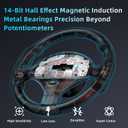DOYO F9 Pro Gaming Steering Wheel with Pedals and Shifter for PC, PS3 | 270/450/900 USB Sim Racing Wheel, H-Shifter & Linear Pedals, 11.02"/28CM Oversized, Dual Vibration, Adjustable Tilt Height