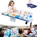 Baby Airplane Bed, Airplane Seat Extender for Kids，Toddler Travel Bed，Portable Kids Travel Bed, Toddler Travel Essential， Foldable Airplane Crib for Kids (White)