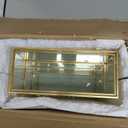 ELLDOO Tea Bag Organizer with 3 Drawers, Gold Glass Tea Bag Storage Holder for Kitchen Pantry, Coffee Pod Snack Storage for Countertop Cabinet, Multi-Functional Home Organizer