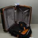 UKEIN Luggage Sets 3 Piece, Carry On Luggage 20In With Spinner Wheels,PC Hardside Suitcase Set with TSA Lock,Durable Carry On Suitcase With Travel Backpack for Men (Black, 3 piece set (20inch))