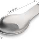 VanlonPro Stainless Steel Spoon Rest, Spatula Ladle Holder, Stainless Steel Utensil Spoon Rest Holder, Brushed Finish, Dishwasher Safe 9.8 x 3.7 Inch (Silver 1PC)