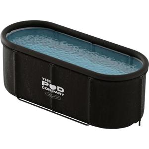 The Original Long Pod - Extra-Large Portable Ice Bath Tub for Recovery & Wellness - Collapsible Design with Lid - Full-Body Stretch-Out Soaks - Water Chiller Compatible - 126 Gallons - The Pod Company
