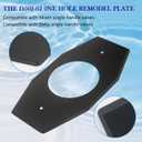 One Hole Shower Valve Remodel Cover Plate Compatible with Moen & Delta Bathtub Shower Valves, Replacement for 2 or 3 Handle Shower Renovation Cover Plate Matte Black, D502-62 (1 Pack)