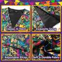 Mardi Gras Vest for Men,Mardi Gras Outfit Vest with Bow Tie,Men Carnival Tuxedo Suit Vests (XXXL)